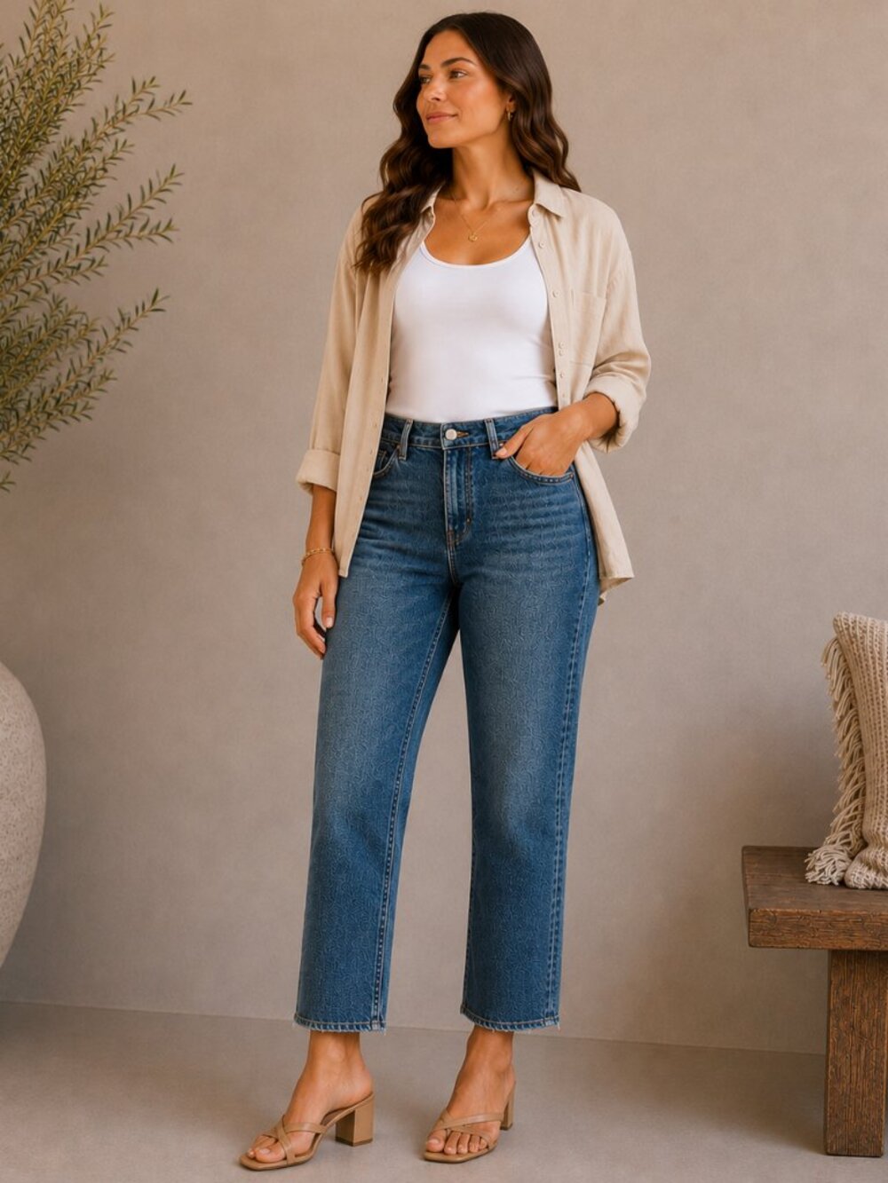 Madewell Classic Straight Jeans 27 Petite Medium Wash Denim